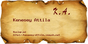 Kenesey Attila névjegykártya
